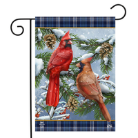 ‘Wintertime Cardinals’ Decorative Flag