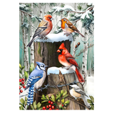 ‘Winter Woodland Bird’ Decorative Flag