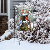 ‘Winter Woodland Bird’ Decorative Flag