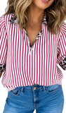 LDC Leopard / Red Striped Top