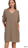 Zenana T-Shirt Pocket Dress, Assorted Colors