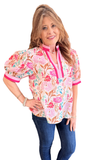 BiBi Flower Printed Woven Blouse