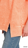 ZENANA French Terry Halo Snow Washed Top, Assorted Colors