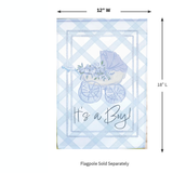 ‘Blue Baby Announcement’ Decorative Flag