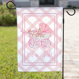 ‘Pink Baby Announcement’ Decorative Flag