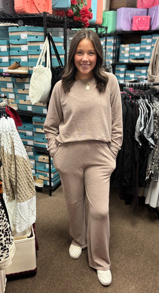 ZENANA Slub Pant Set, Assorted Colors