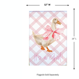 ‘Pink Bow Goose’ Decorative Flag