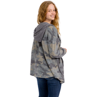 7th RAY Brushed Camo Hooded Shacket