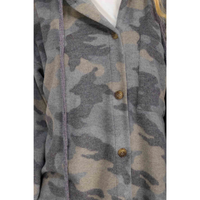 7th RAY Brushed Camo Hooded Shacket
