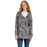 7th RAY Brushed Camo Hooded Shacket