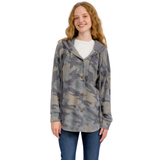 7th RAY Brushed Camo Hooded Shacket