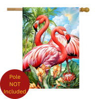 ‘Pair of Flamingos’ Decorative Flag
