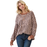 7th Ray Ribbed Animal Print Top, Assorted Colors