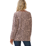 7th Ray Ribbed Animal Print Top, Assorted Colors