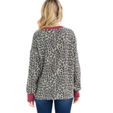 7th Ray Ribbed Animal Print Top, Assorted Colors