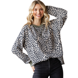 7th Ray Ribbed Animal Print Top, Assorted Colors
