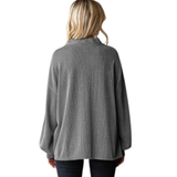 7th Ray Ribbed Balloon Sleeve Cardigan, Assorted Colors