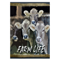 ‘Farm Life Cows’ Decorative Flag
