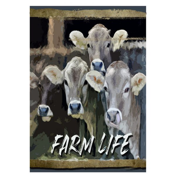 ‘Farm Life Cows’ Decorative Flag