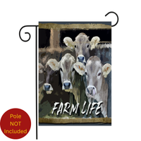 ‘Farm Life Cows’ Decorative Flag