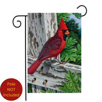 ‘Cardinal on Fence’ Decorative Flag