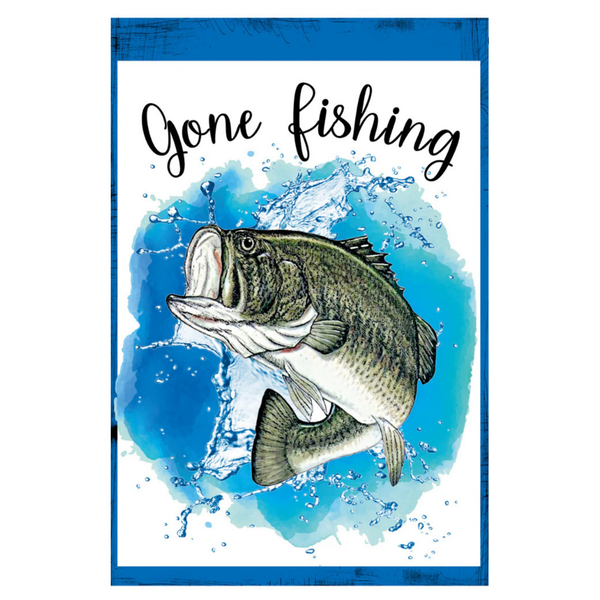 ‘Gone Fishing’ Decorative Flag