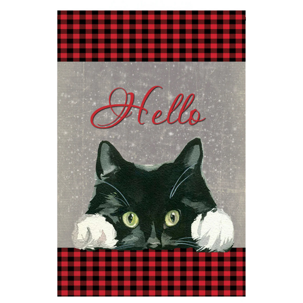 ‘Hello Cat’ Decorative Flag