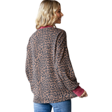 7th Ray Ribbed Animal Print Top, Assorted Colors
