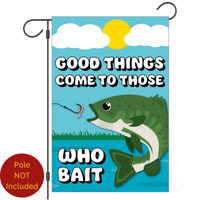 ‘Good Things Come / Fishing’ Decorative Flag