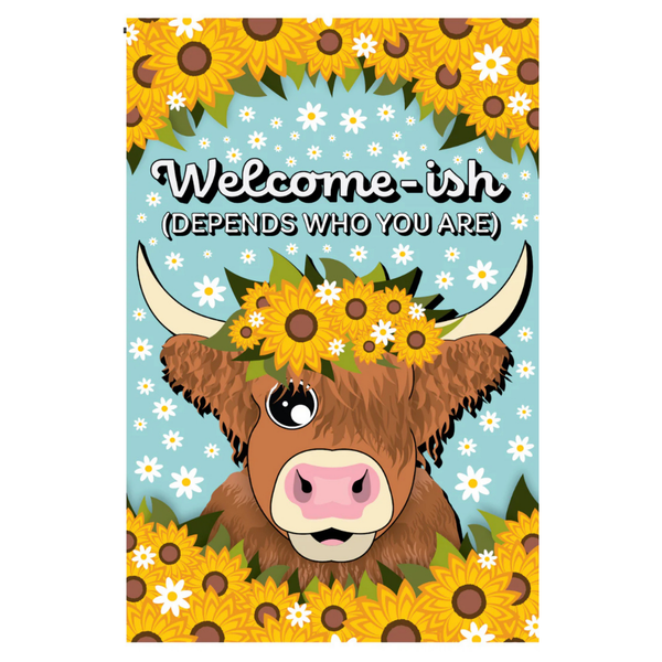 ‘Welcome-ish Cow’ Decorative Flag