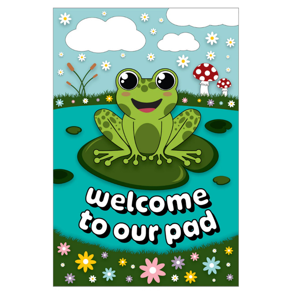 ‘Frog Welcome’ Decorative Flag