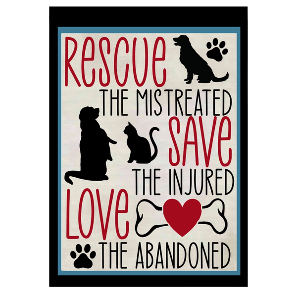 ‘Rescue the Mistreated’ Decorative Flag