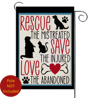 ‘Rescue the Mistreated’ Decorative Flag