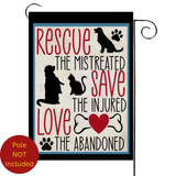 ‘Rescue the Mistreated’ Decorative Flag