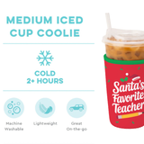 Swig “Santa’s Favorite Teacher” Medium Iced Cup Coolie