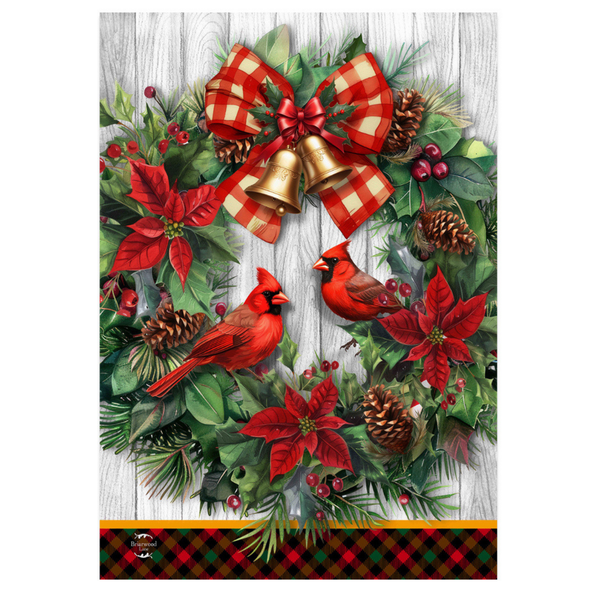 ‘Cardinal Wreath’ Decorative Flag