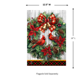 ‘Cardinal Wreath’ Decorative Flag