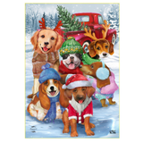‘Festive Pups Winter’ Decorative Flag