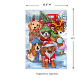 ‘Festive Pups Winter’ Decorative Flag