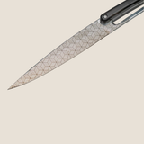 DEEJO 4 Serrated Steak Knives ‘Ebony Wood / Geometrie’