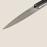 DEEJO 4 Serrated Steak Knives ‘Ebony Wood / Geometrie’