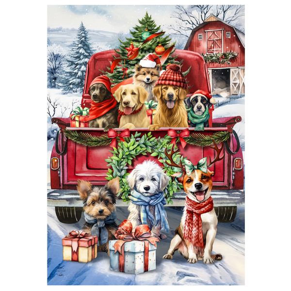 ‘Holiday Cheer Dogs’ Decorative Flag