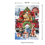 ‘Holiday Cheer Dogs’ Decorative Flag