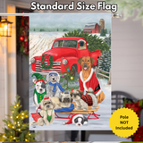 ‘Holiday Dogs Christmas’ Decorative Flag