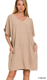 Zenana T-Shirt Pocket Dress, Assorted Colors