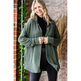 7th Ray Ribbed Shacket, Assorted Colors