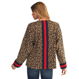 JODIFL Leopard Top with Band Accent