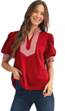 Jodifl Striped Contrast Top, Assorted Colors