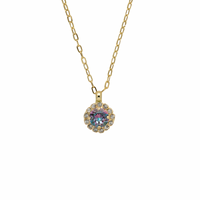 Sorrelli Haute Halo Pendant Necklace in Vitrail Light