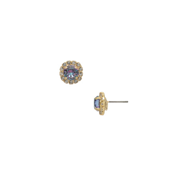 Sorrelli Haute Halo Stud Earrings in Vitrail Light
